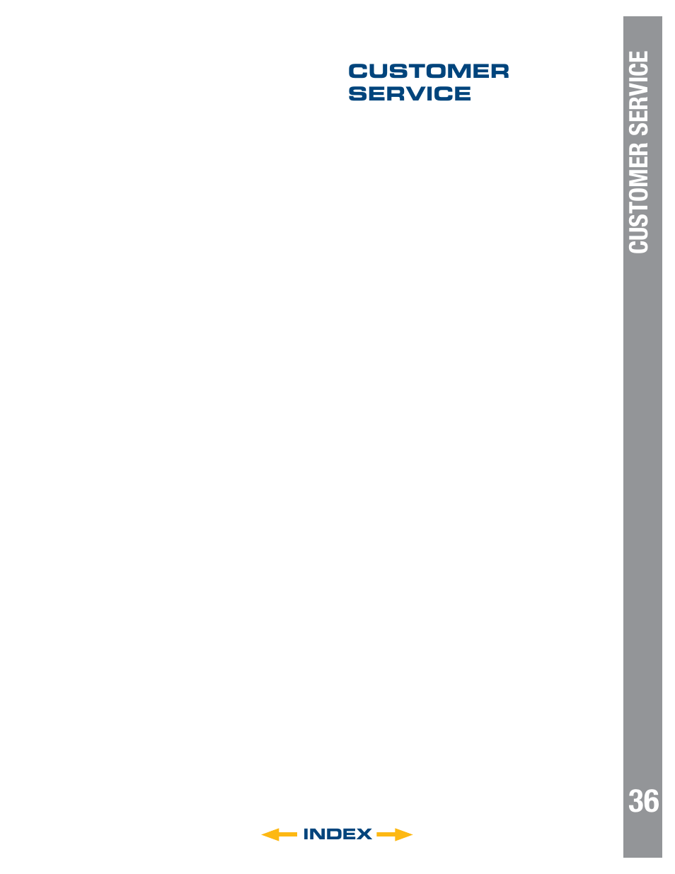 Customer service, Index | Meade Instruments 6" LS-6 ACF User Manual | Page 36 / 47