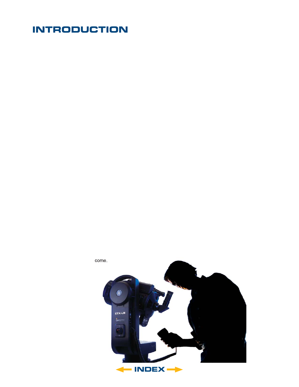 Introduction, Index | Meade Instruments 6" LS-6 ACF User Manual | Page 4 / 47
