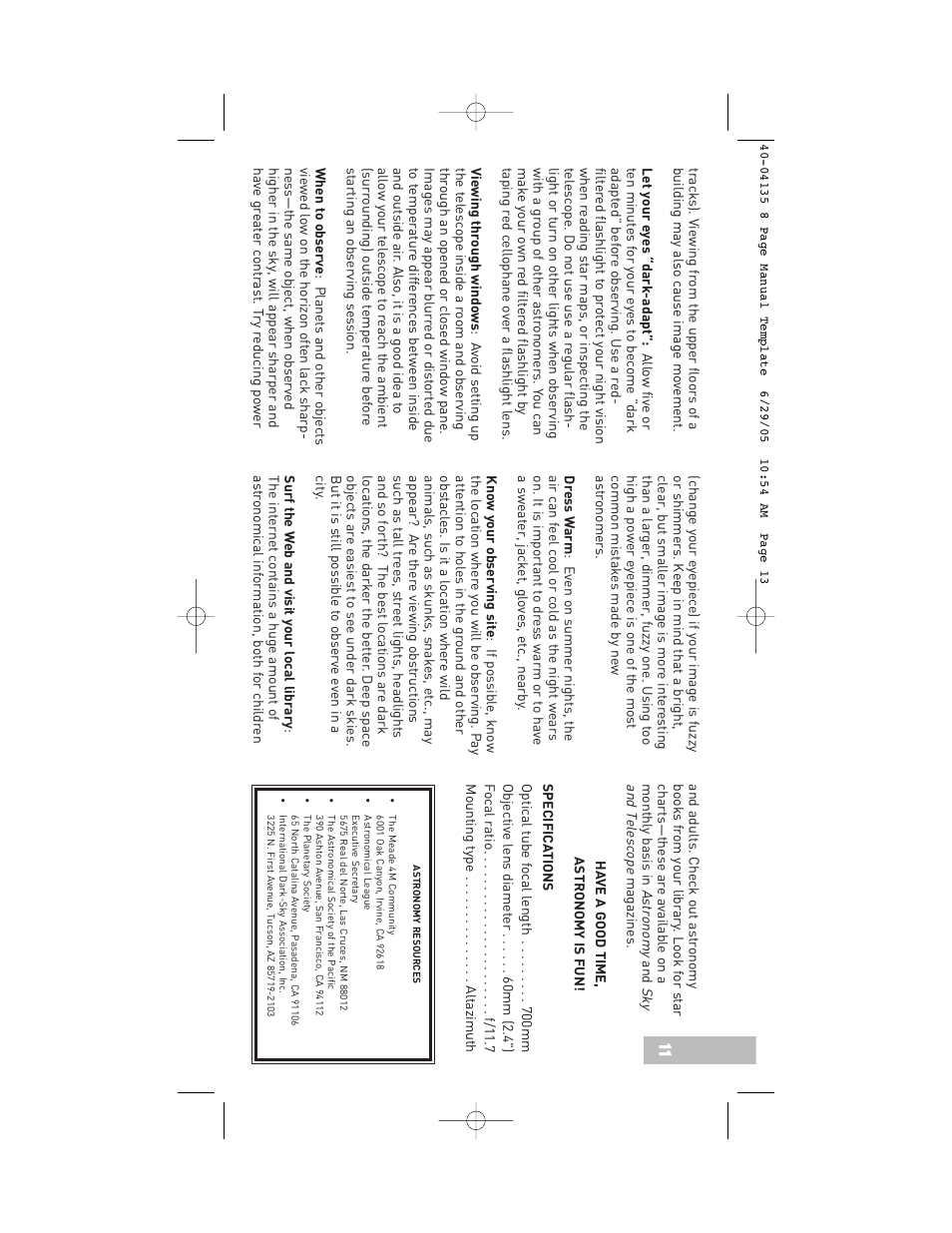 Meade Instruments 60AZ-A2 User Manual | Page 13 / 20