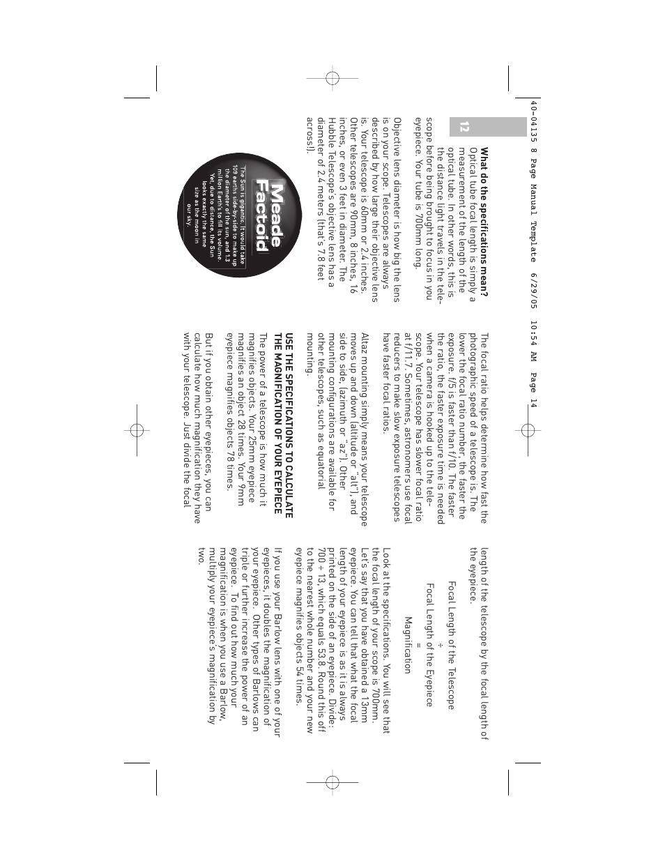 Meade Instruments 60AZ-A2 User Manual | Page 14 / 20
