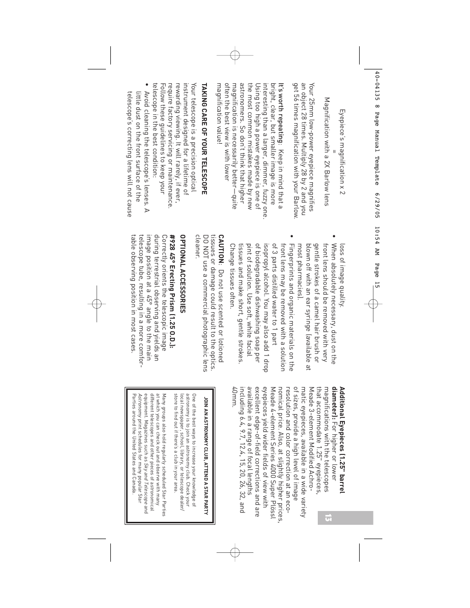 Meade Instruments 60AZ-A2 User Manual | Page 15 / 20