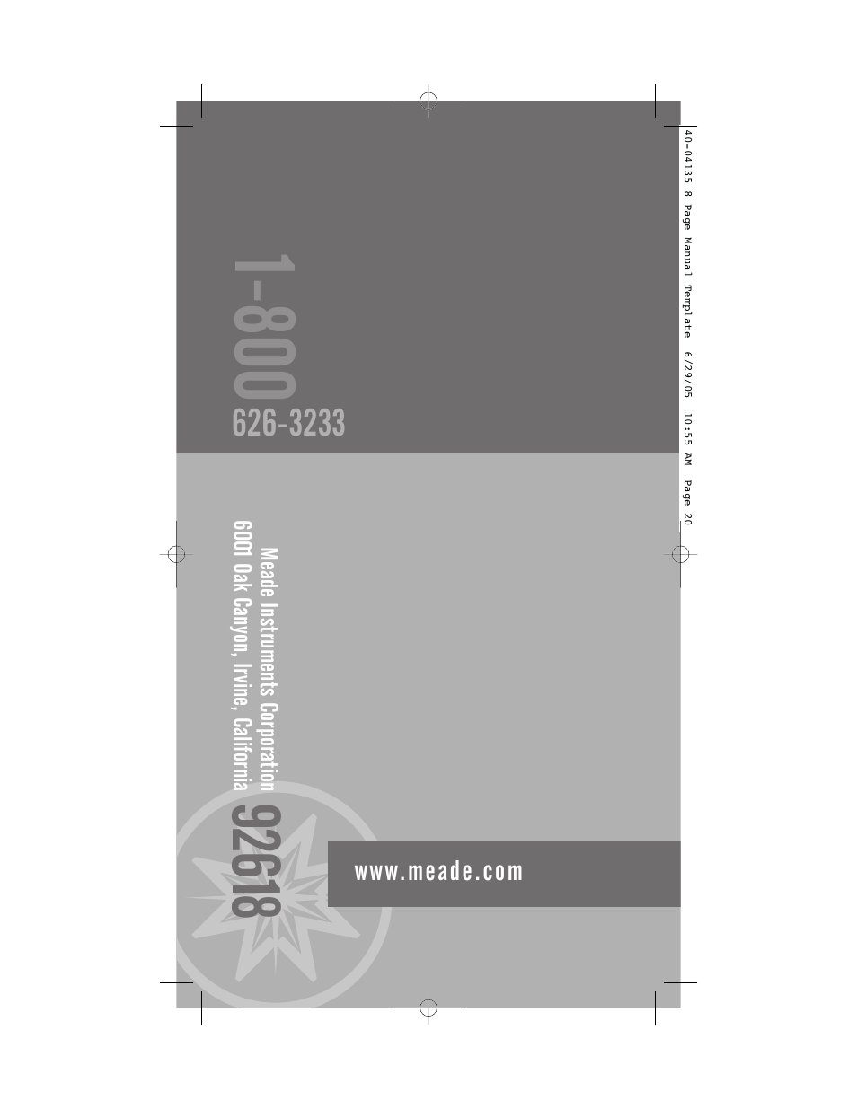 Meade Instruments 60AZ-A2 User Manual | Page 20 / 20