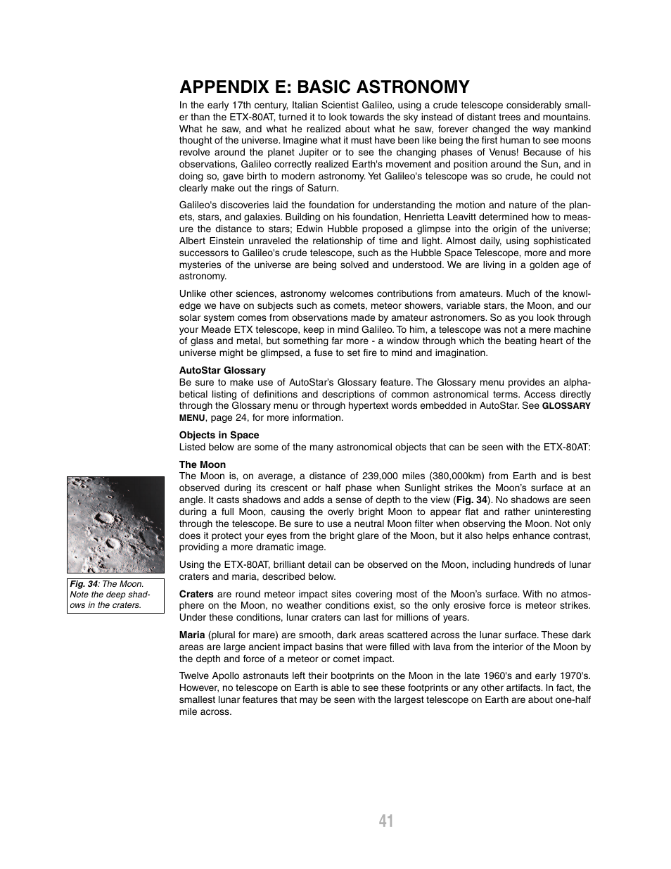 Appendix e: basic astronomy | Meade Instruments ETX-80AT-TC User Manual | Page 41 / 44