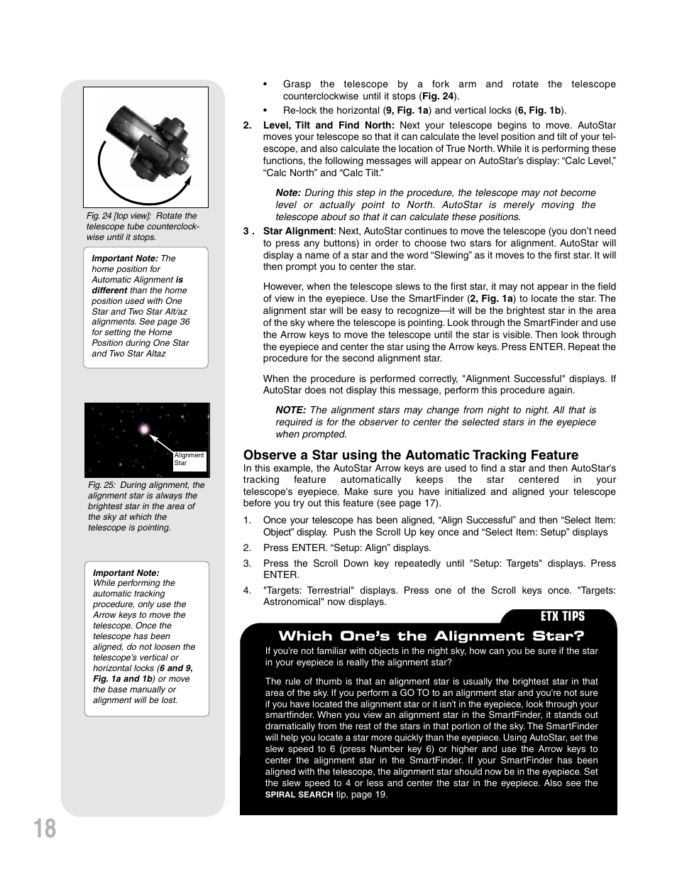 Which one’s the alignment star, Etx tips | Meade Instruments ETX-90PE User Manual | Page 18 / 60