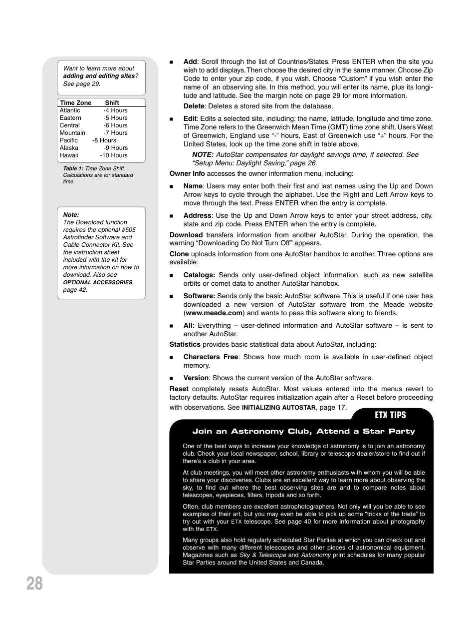 Etx tips | Meade Instruments ETX-90PE User Manual | Page 28 / 60