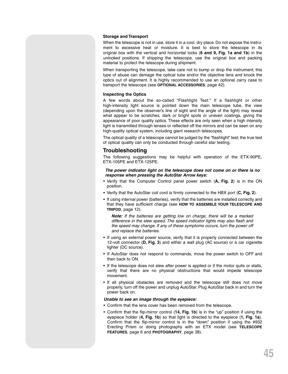 Troubleshooting | Meade Instruments ETX-90PE User Manual | Page 45 / 60