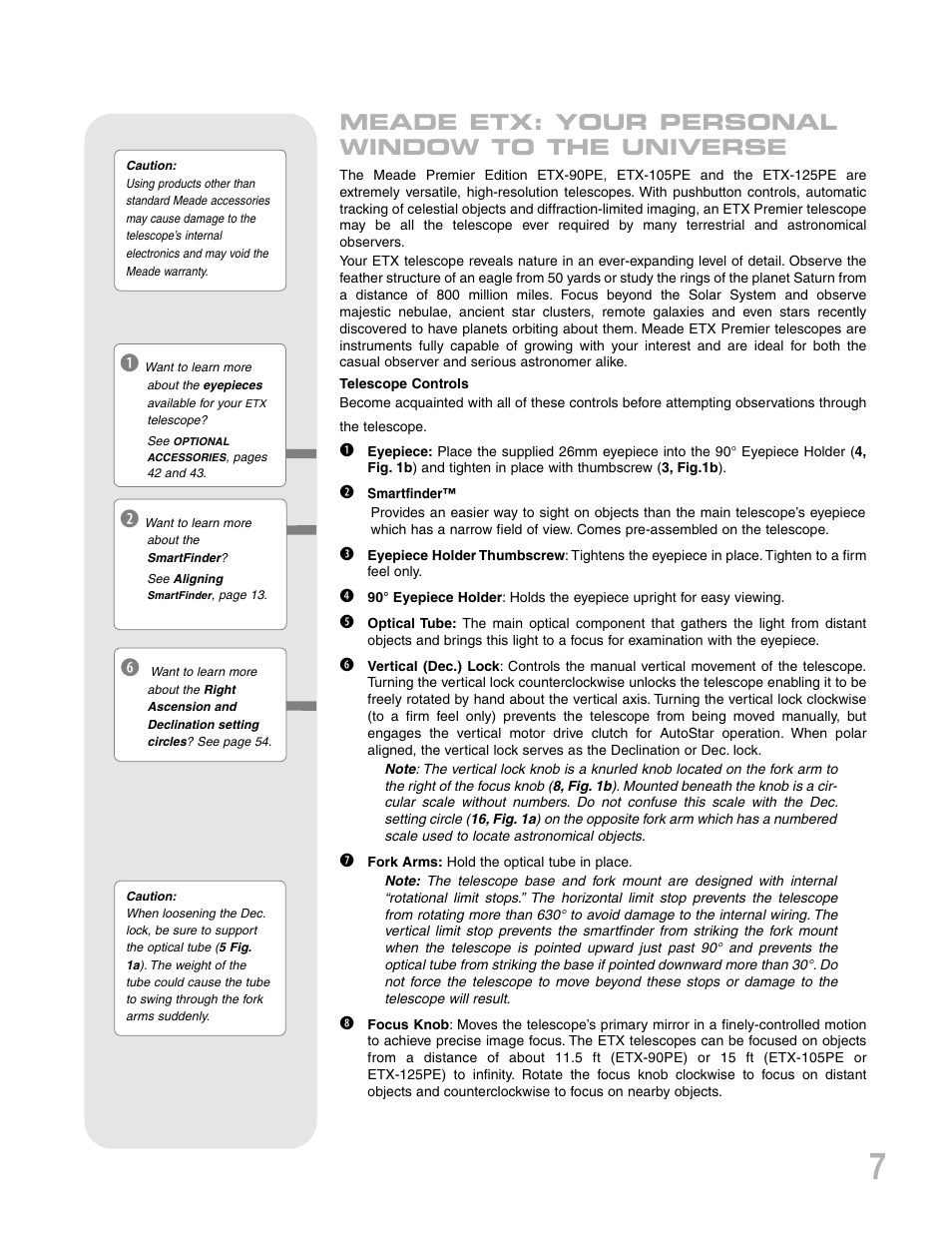 Meade etx: your personal window to the universe | Meade Instruments ETX-90PE User Manual | Page 7 / 60