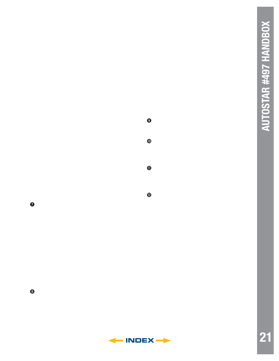 Autostar #497 handbo x, Autost ar #497 handbo x, Index | Meade Instruments LT SC Series User Manual | Page 21 / 52
