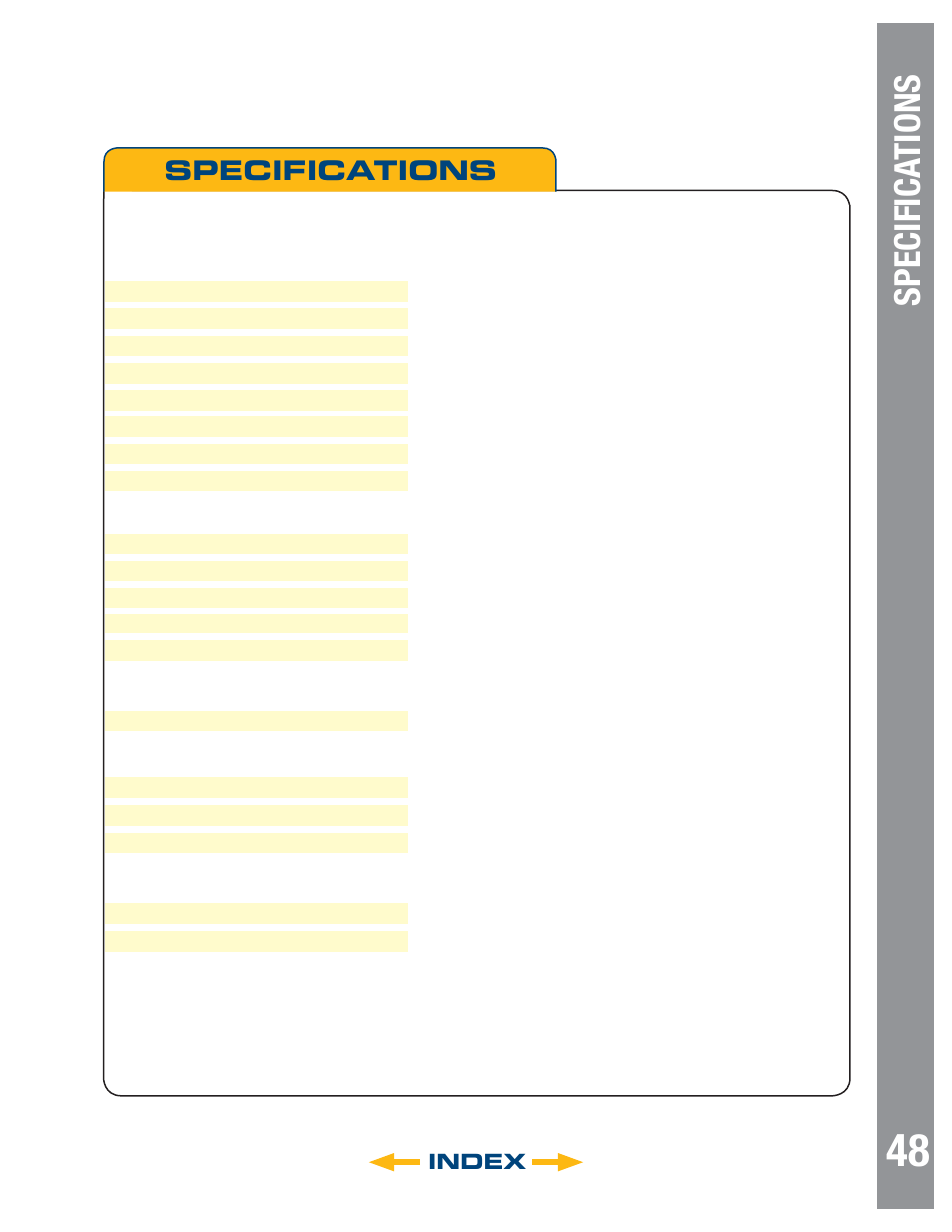 Autostar #497 handbo x, Specifica tions, Specifications | Meade Instruments LT SC Series User Manual | Page 48 / 52