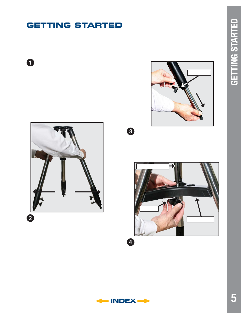 Autostar #497 handbo x, Getting st ar ted, Getting started | Meade Instruments LT SC Series User Manual | Page 5 / 52