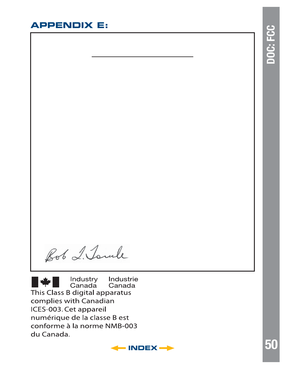 Doc: fcc, Appendix e | Meade Instruments LT SC Series User Manual | Page 50 / 52