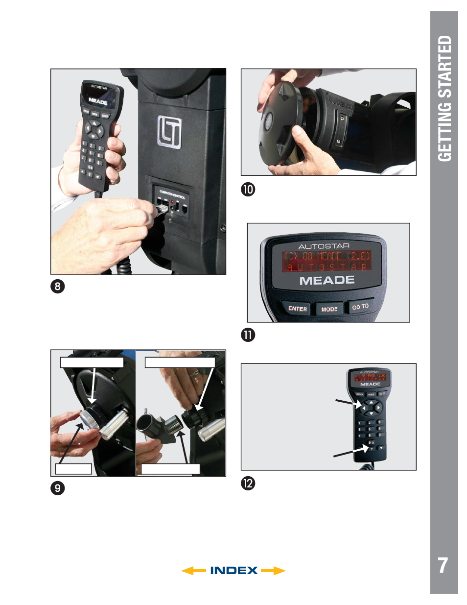 Autostar #497 handbo x, Getting st ar ted | Meade Instruments LT SC Series User Manual | Page 7 / 52