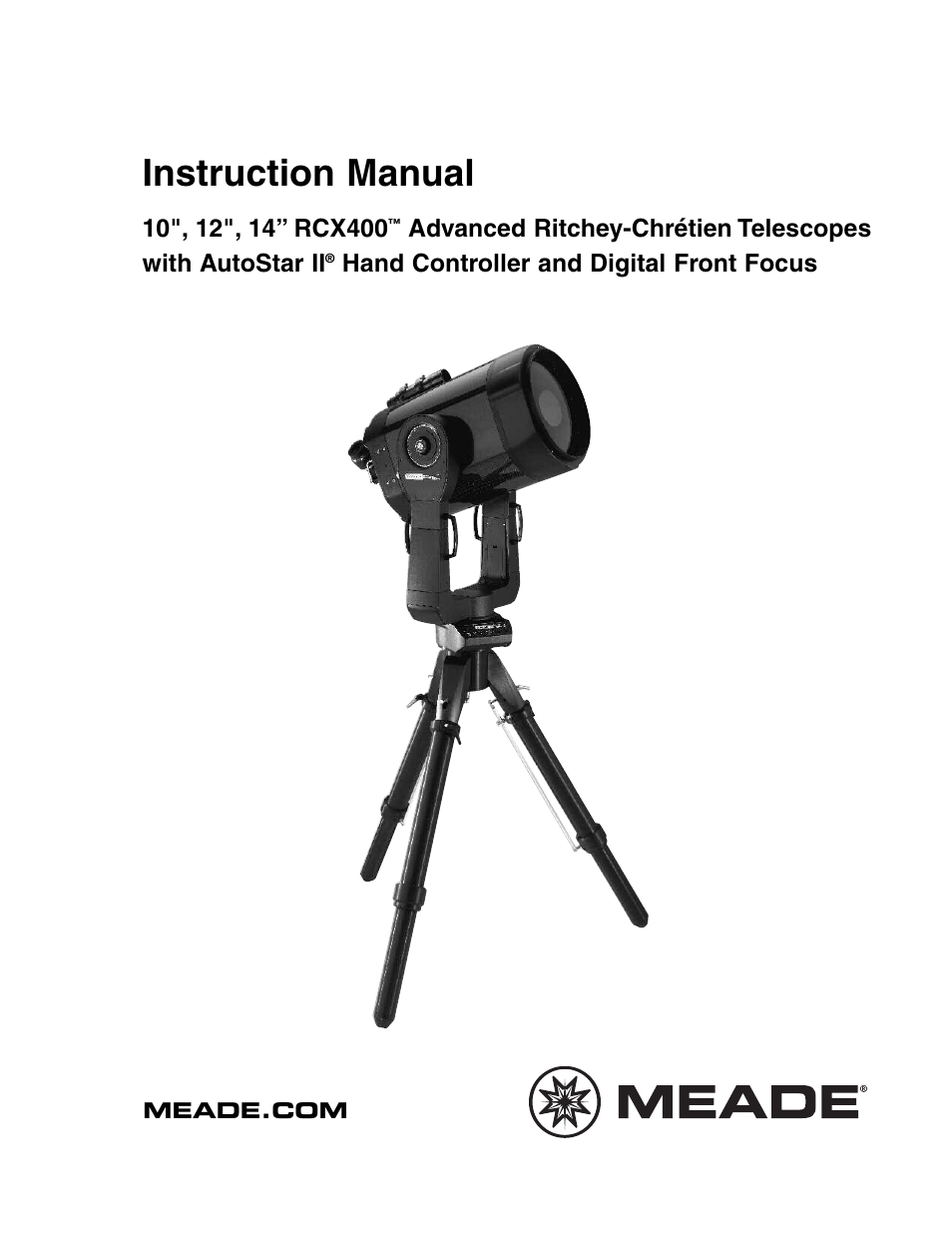 Meade Instruments RCX400TM User Manual | 74 pages