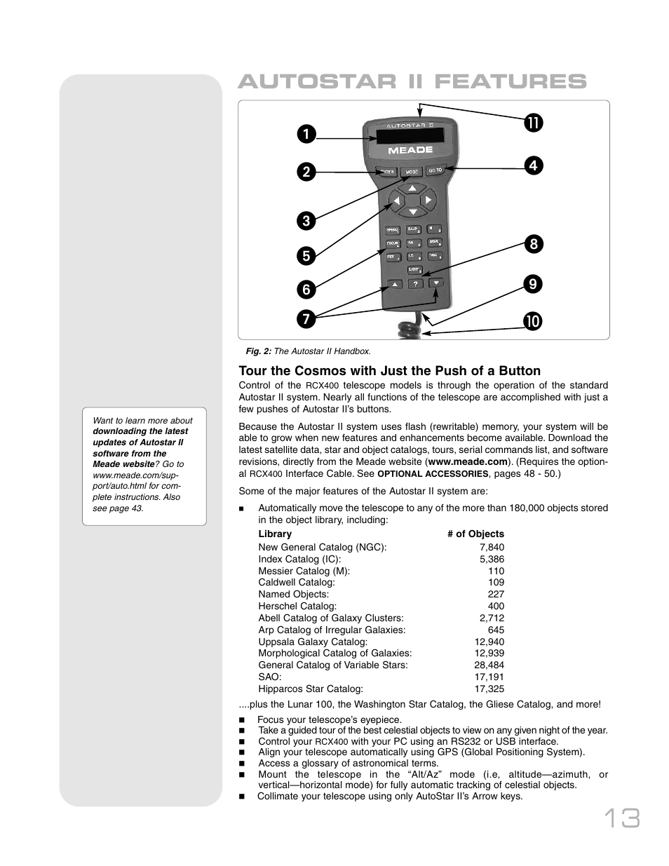 Meade Instruments RCX400TM User Manual | Page 13 / 74