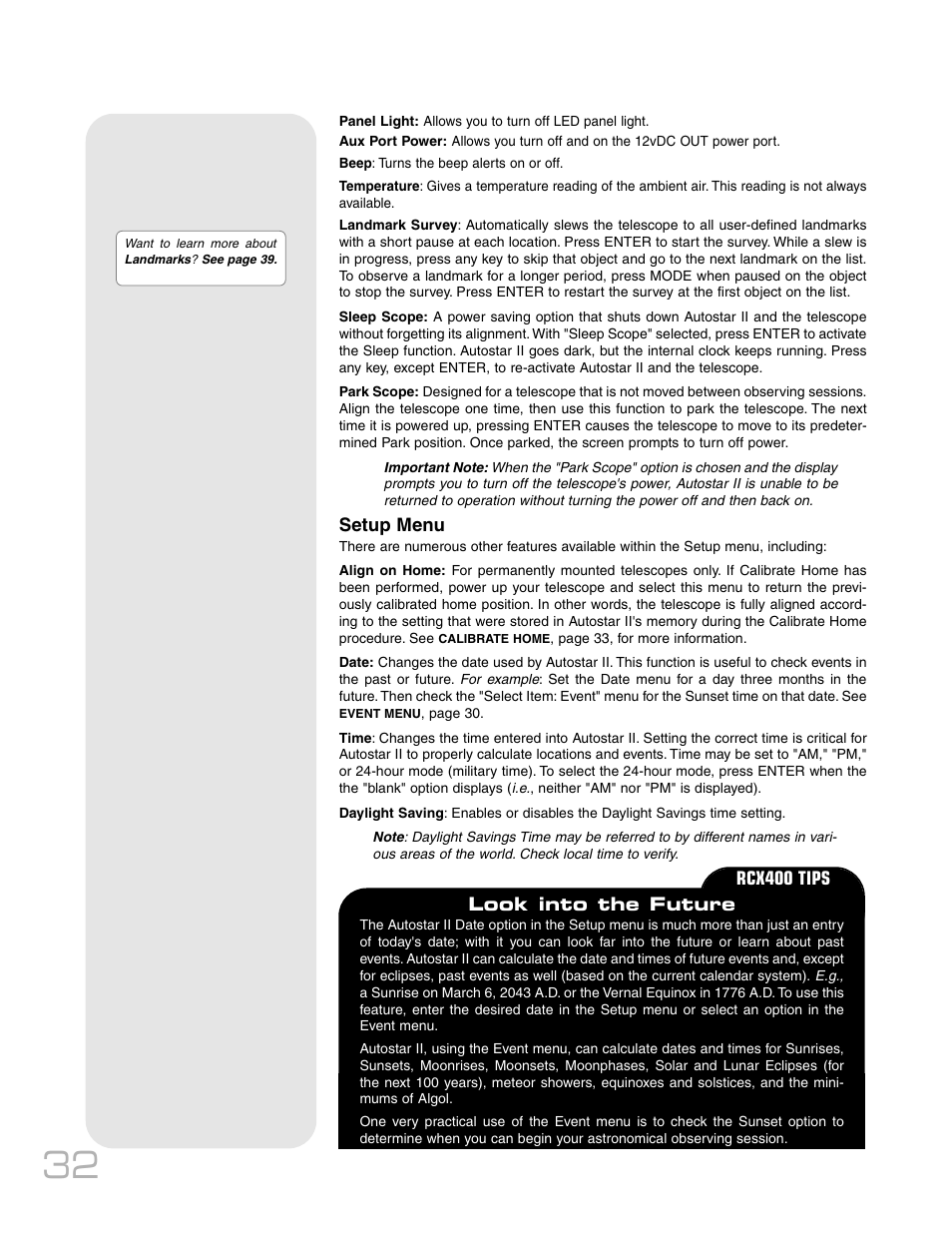 Meade Instruments RCX400TM User Manual | Page 32 / 74