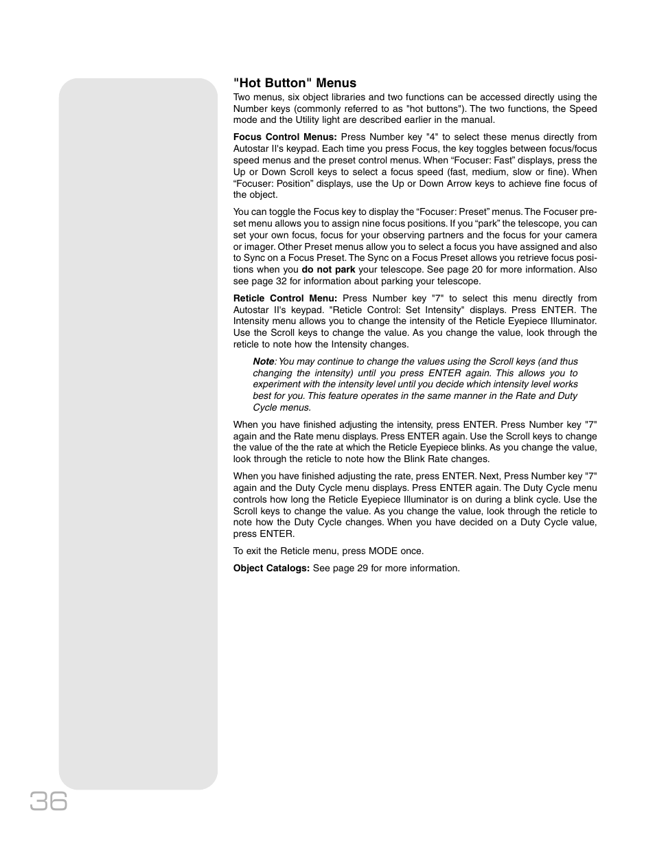 Meade Instruments RCX400TM User Manual | Page 36 / 74