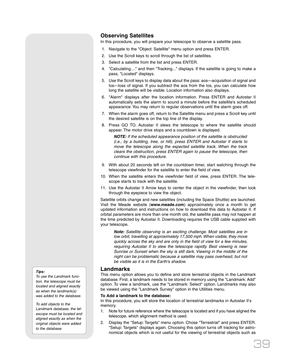 Meade Instruments RCX400TM User Manual | Page 39 / 74