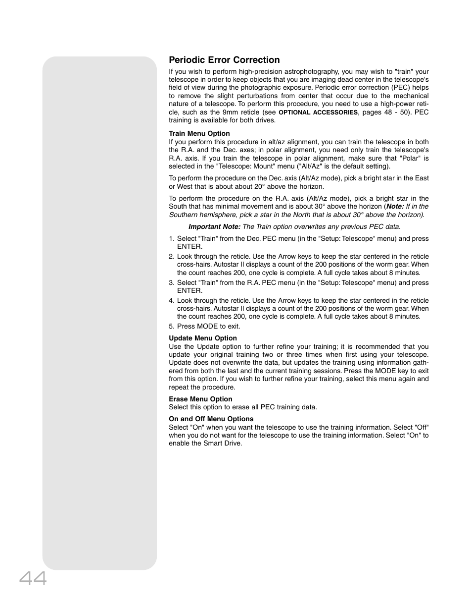 Meade Instruments RCX400TM User Manual | Page 44 / 74