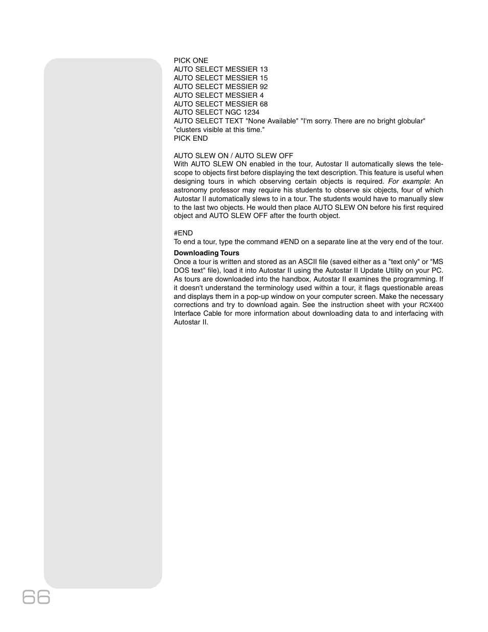 Meade Instruments RCX400TM User Manual | Page 66 / 74