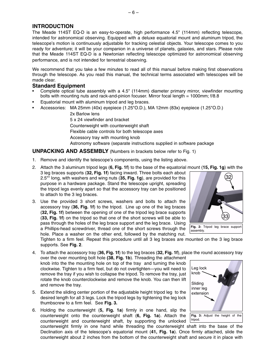 Meade Instruments 114ST EQ-D User Manual | Page 6 / 16