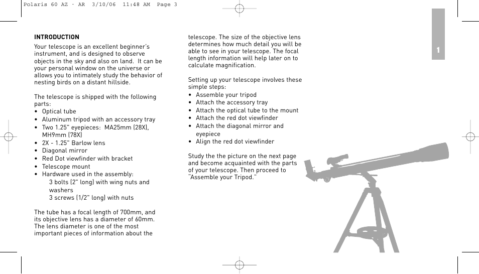 Meade Instruments 60AZ-AR User Manual | Page 3 / 20