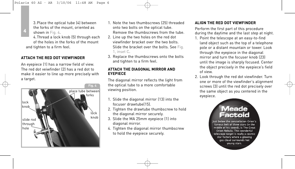 Meade Instruments 60AZ-AR User Manual | Page 6 / 20