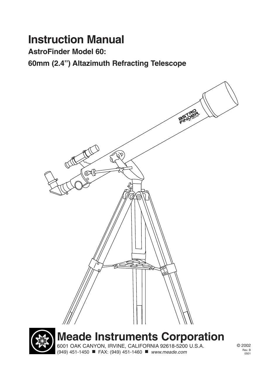 Meade Instruments 60 User Manual | 8 pages