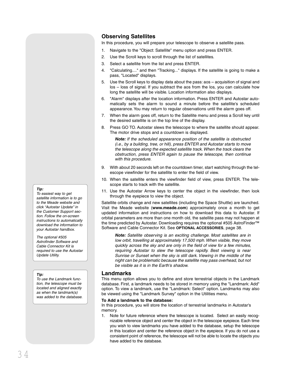 Meade Instruments LXD 75 User Manual | Page 34 / 68