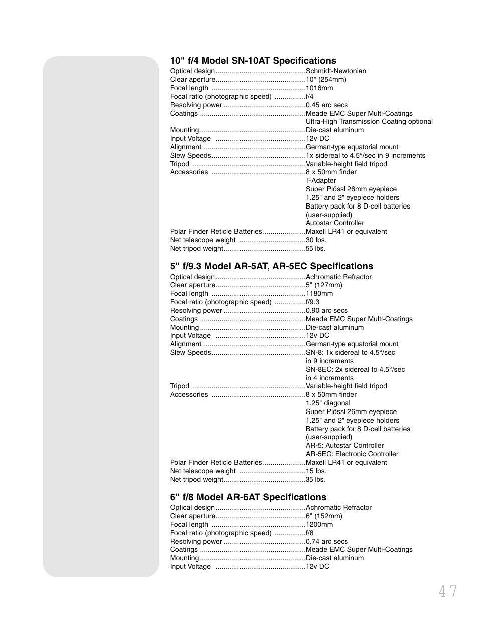 Meade Instruments LXD 75 User Manual | Page 47 / 68