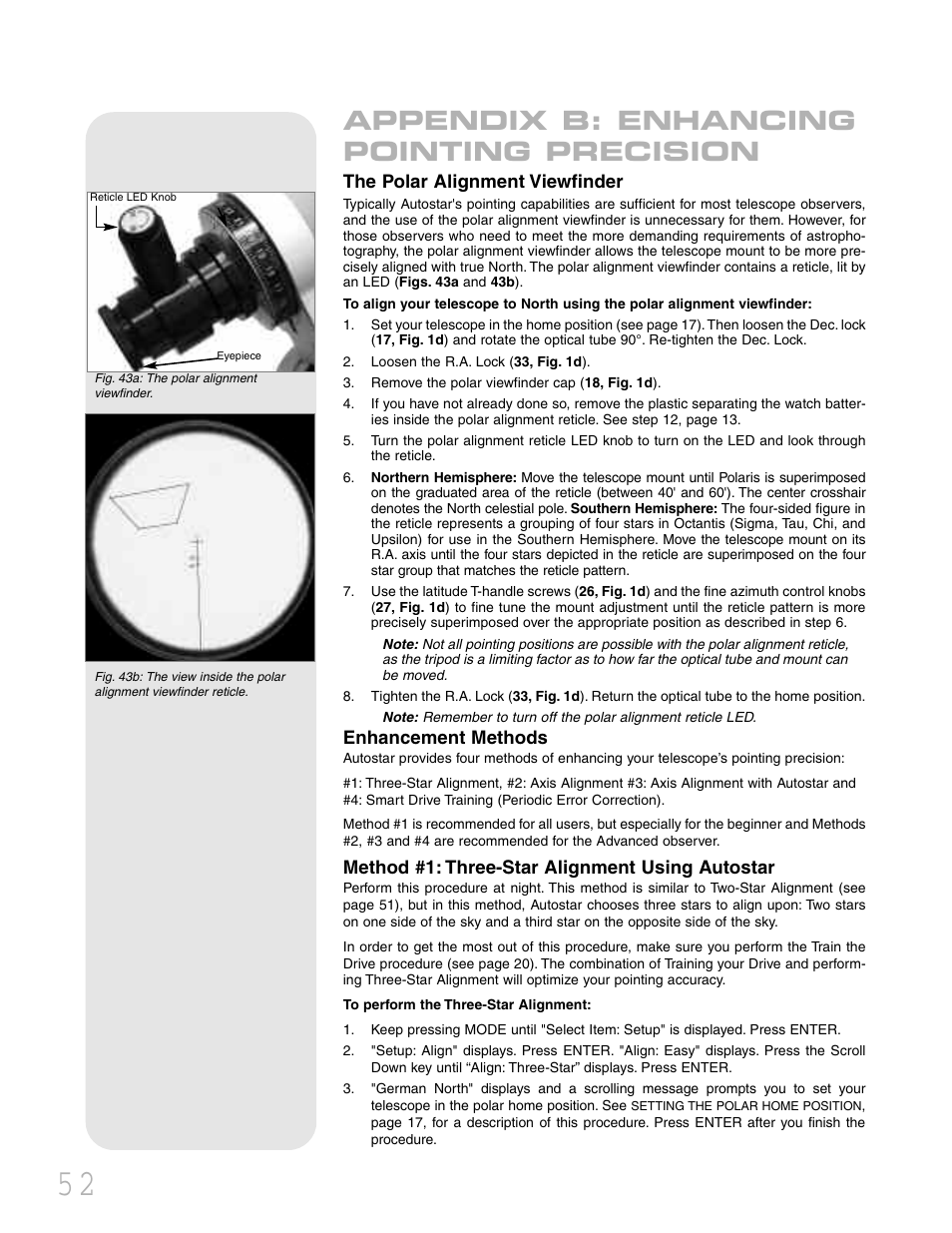 Appendix b: enhancing pointing precision | Meade Instruments LXD 75 User Manual | Page 52 / 68