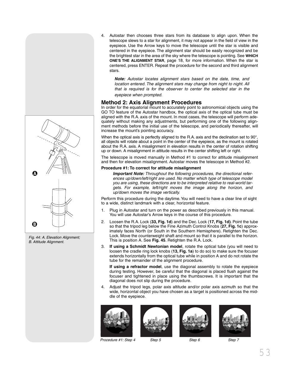 Method 2: axis alignment procedures | Meade Instruments LXD 75 User Manual | Page 53 / 68
