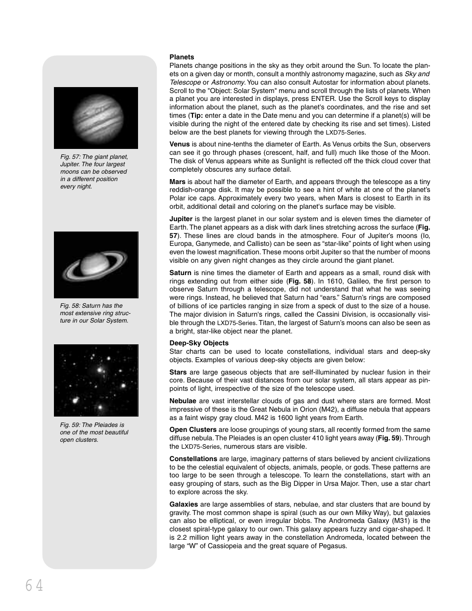 Meade Instruments LXD 75 User Manual | Page 64 / 68