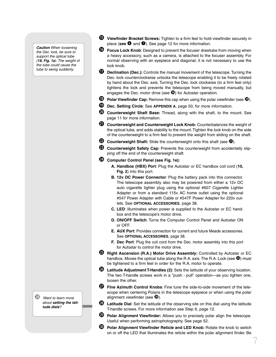 Meade Instruments LXD 75 User Manual | Page 7 / 68