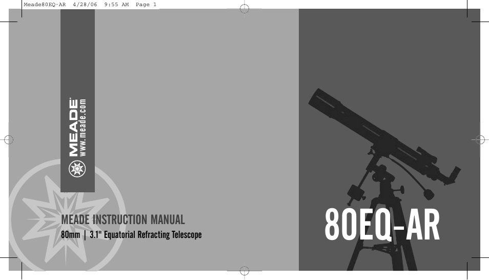 Meade Instruments 80EQ-AR User Manual | 22 pages