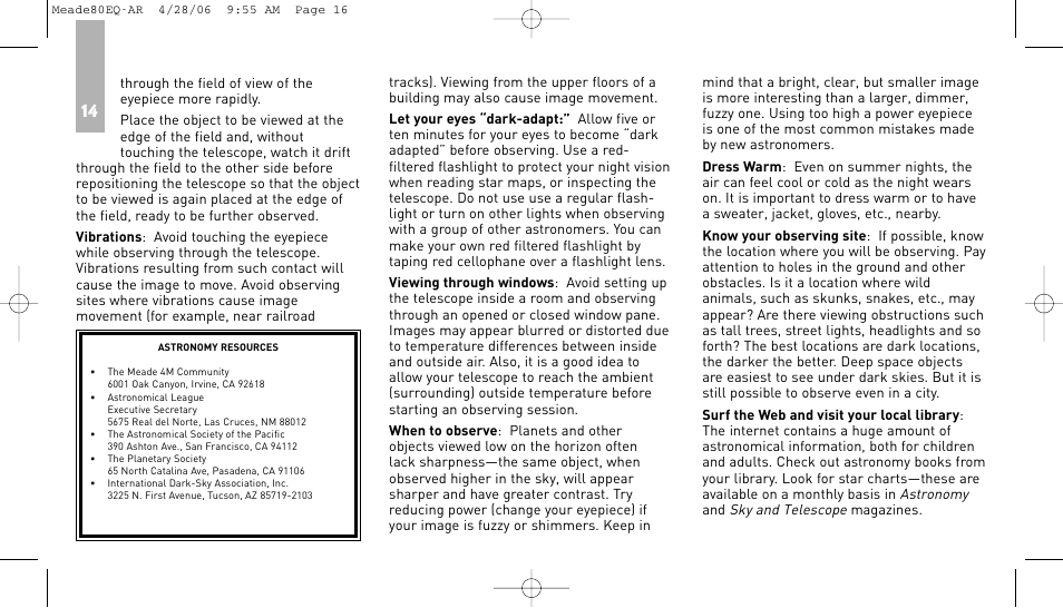 Meade Instruments 80EQ-AR User Manual | Page 15 / 22