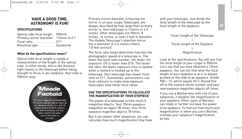 Meade Instruments 80EQ-AR User Manual | Page 16 / 22