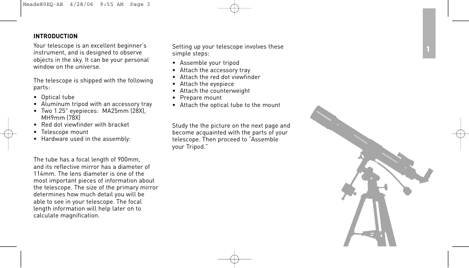 Meade Instruments 80EQ-AR User Manual | Page 2 / 22
