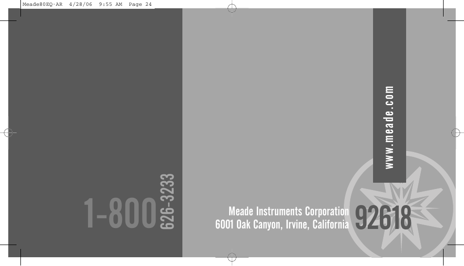 Meade Instruments 80EQ-AR User Manual | Page 22 / 22