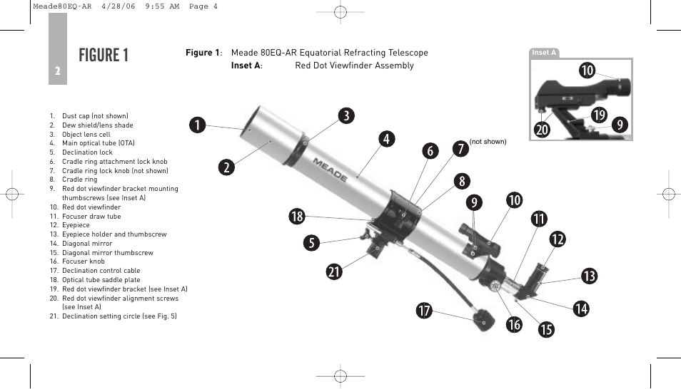 Figure 1 | Meade Instruments 80EQ-AR User Manual | Page 3 / 22