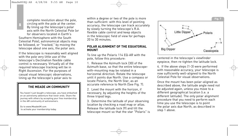 Meade Instruments 80EQ-AR User Manual | Page 9 / 22