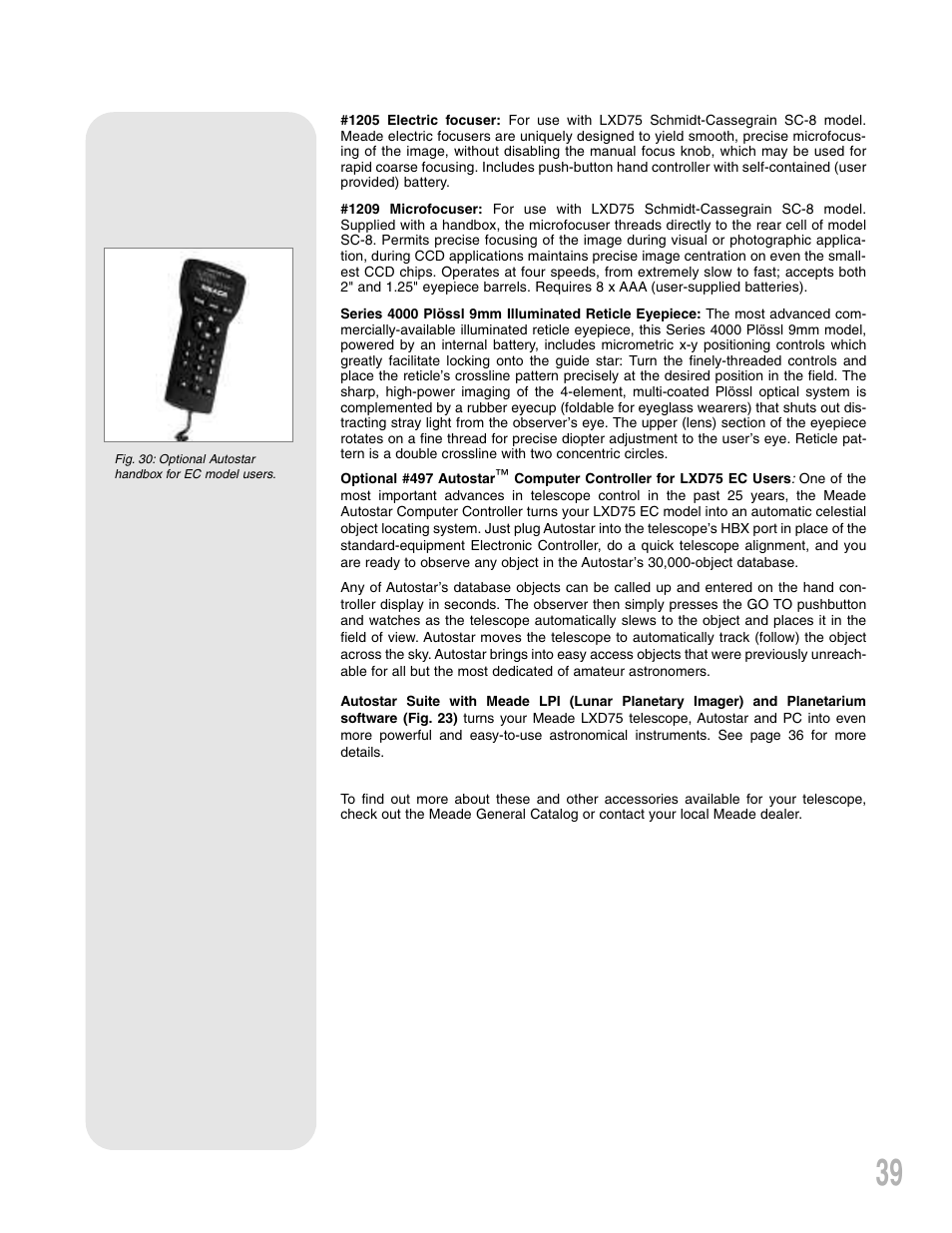 Meade Instruments LXD75 User Manual | Page 39 / 67