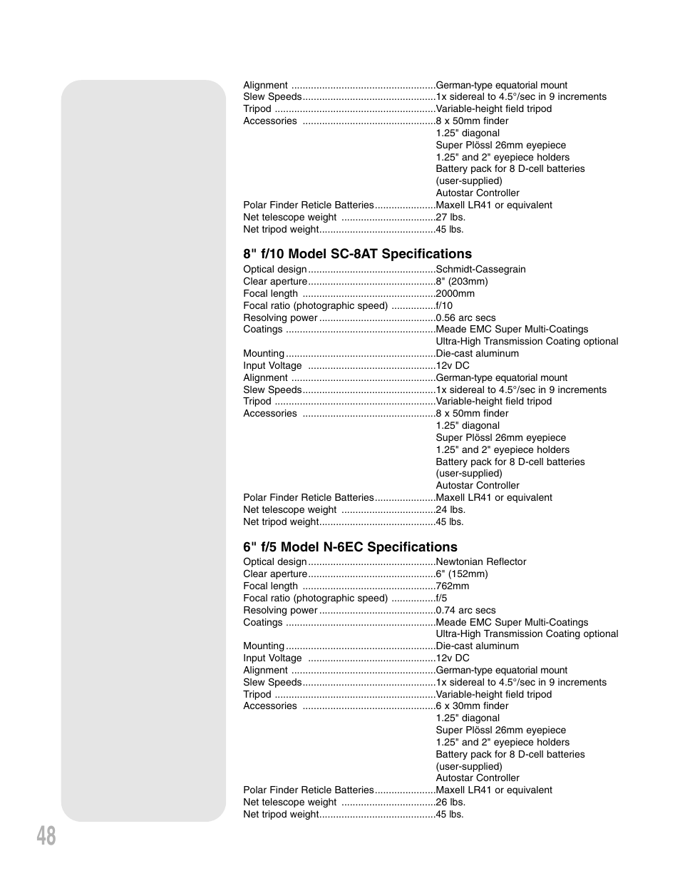 Meade Instruments LXD75 User Manual | Page 48 / 67
