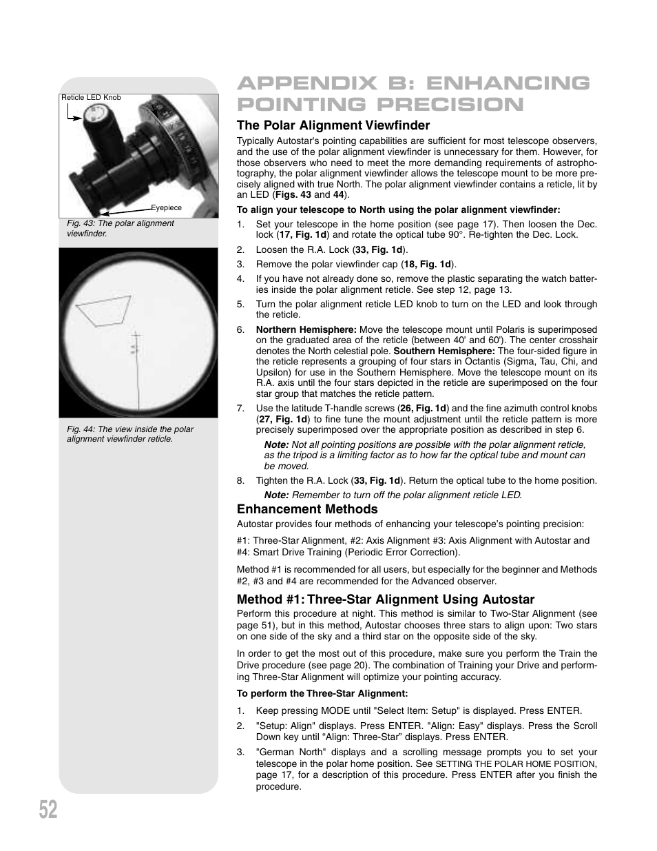 Appendix b: enhancing pointing precision | Meade Instruments LXD75 User Manual | Page 52 / 67