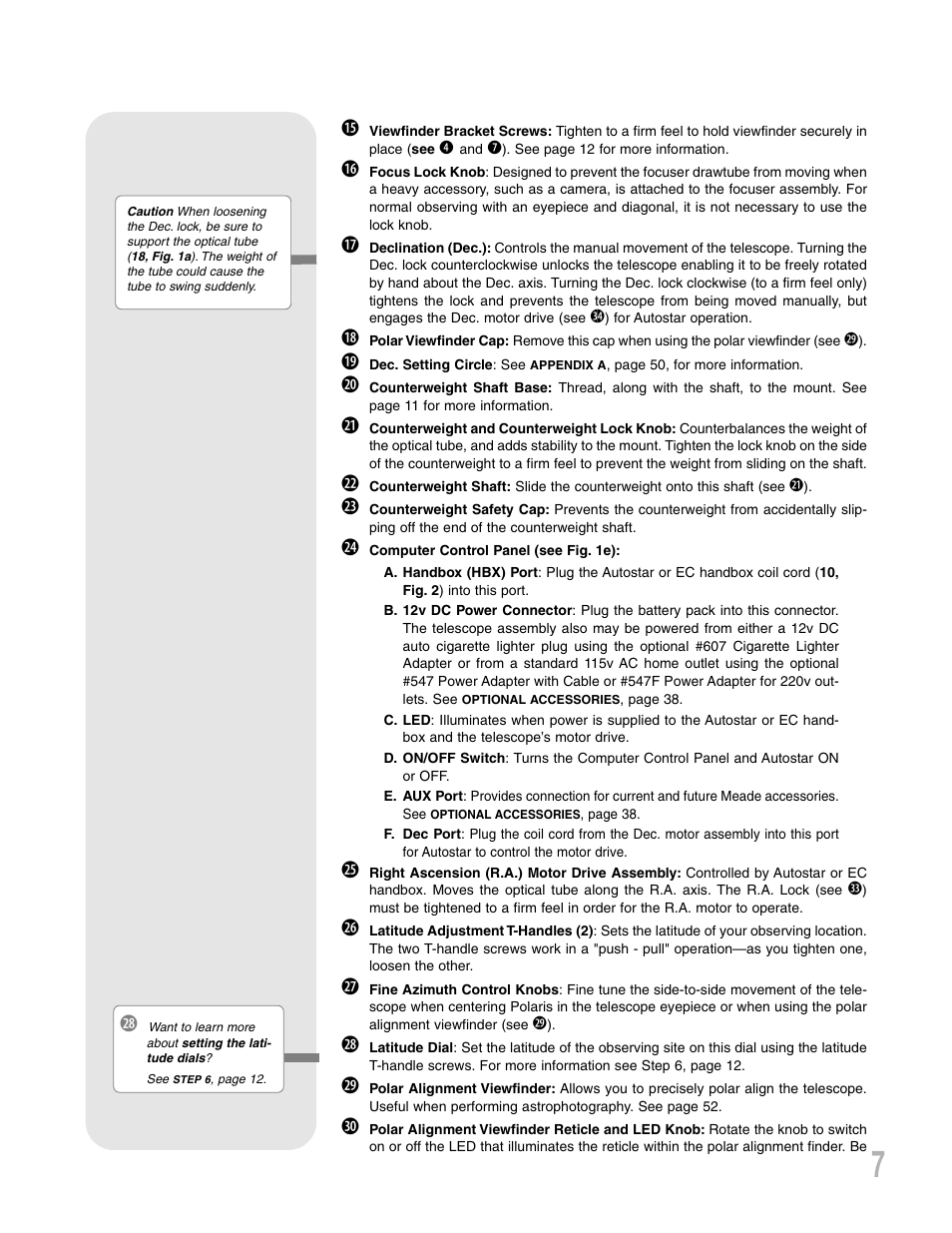 Meade Instruments LXD75 User Manual | Page 7 / 67