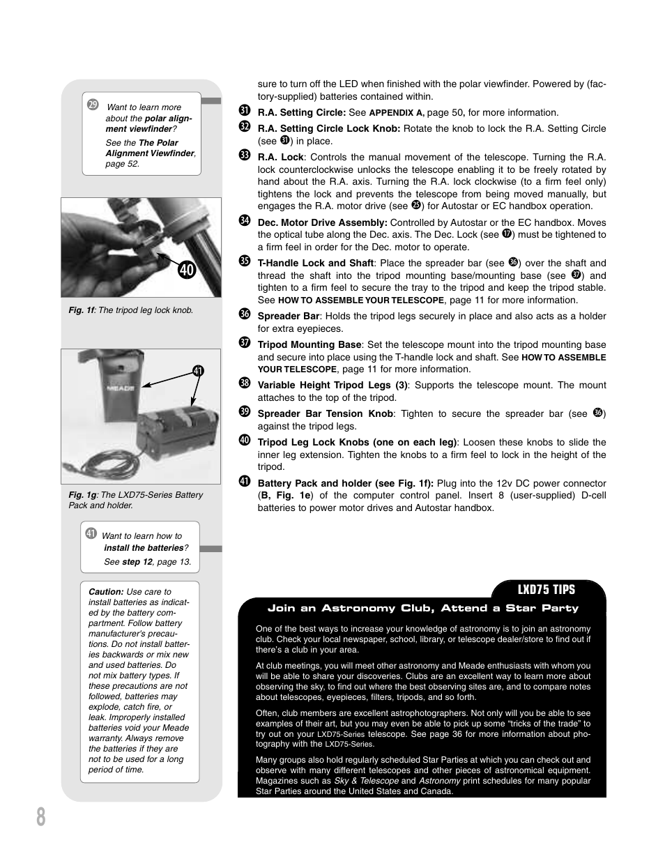 Meade Instruments LXD75 User Manual | Page 8 / 67