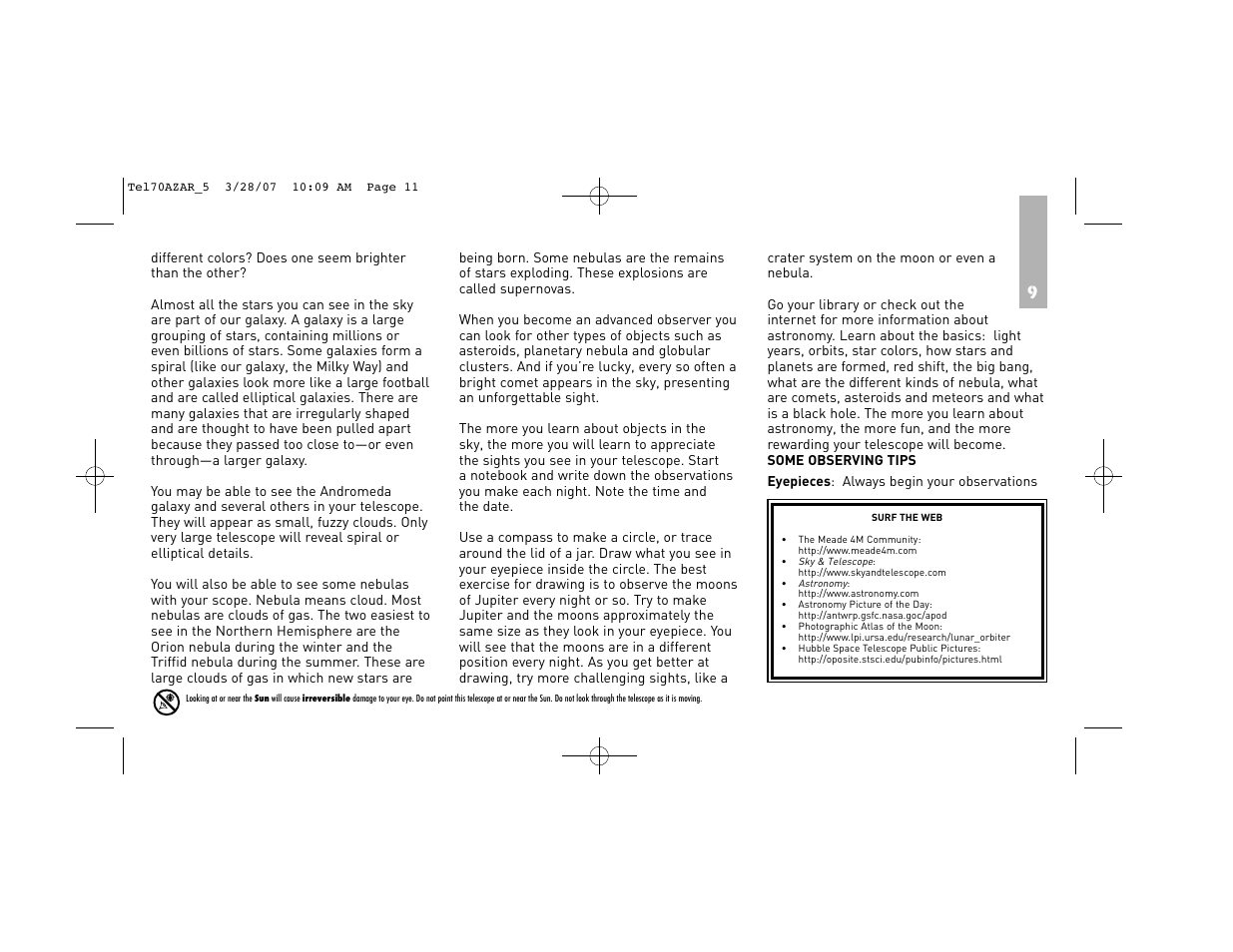 Meade Instruments 70AZ-AR User Manual | Page 11 / 20
