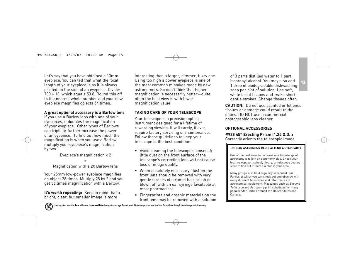 Meade Instruments 70AZ-AR User Manual | Page 15 / 20