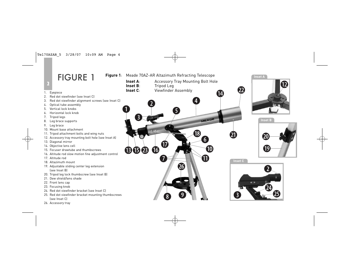 Figure 1 | Meade Instruments 70AZ-AR User Manual | Page 4 / 20