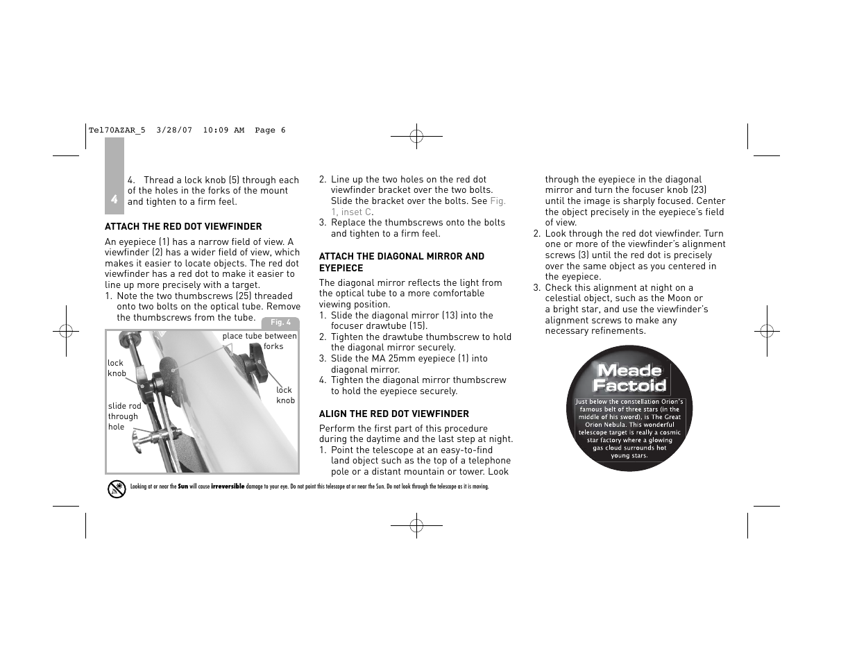 Meade Instruments 70AZ-AR User Manual | Page 6 / 20