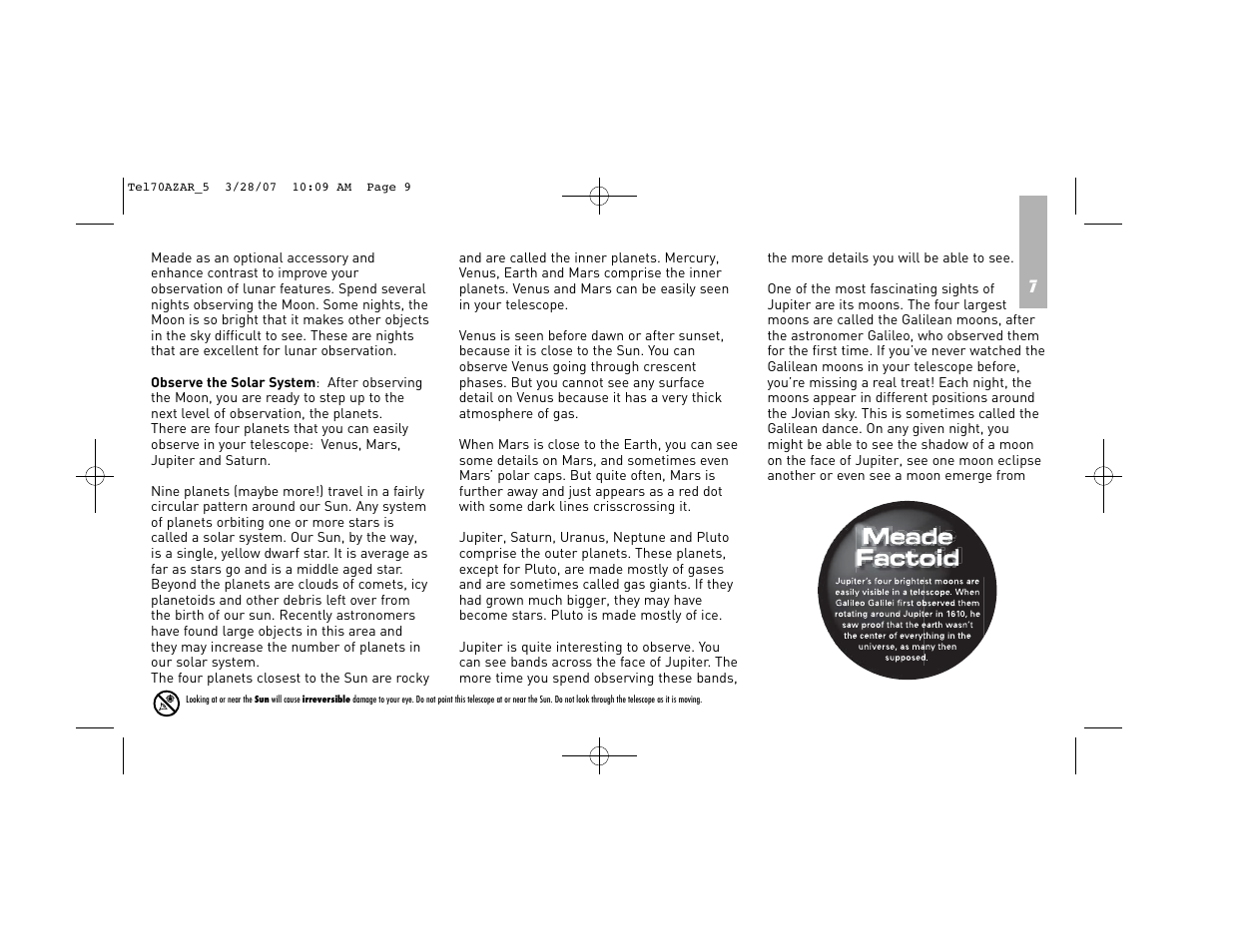 Meade Instruments 70AZ-AR User Manual | Page 9 / 20